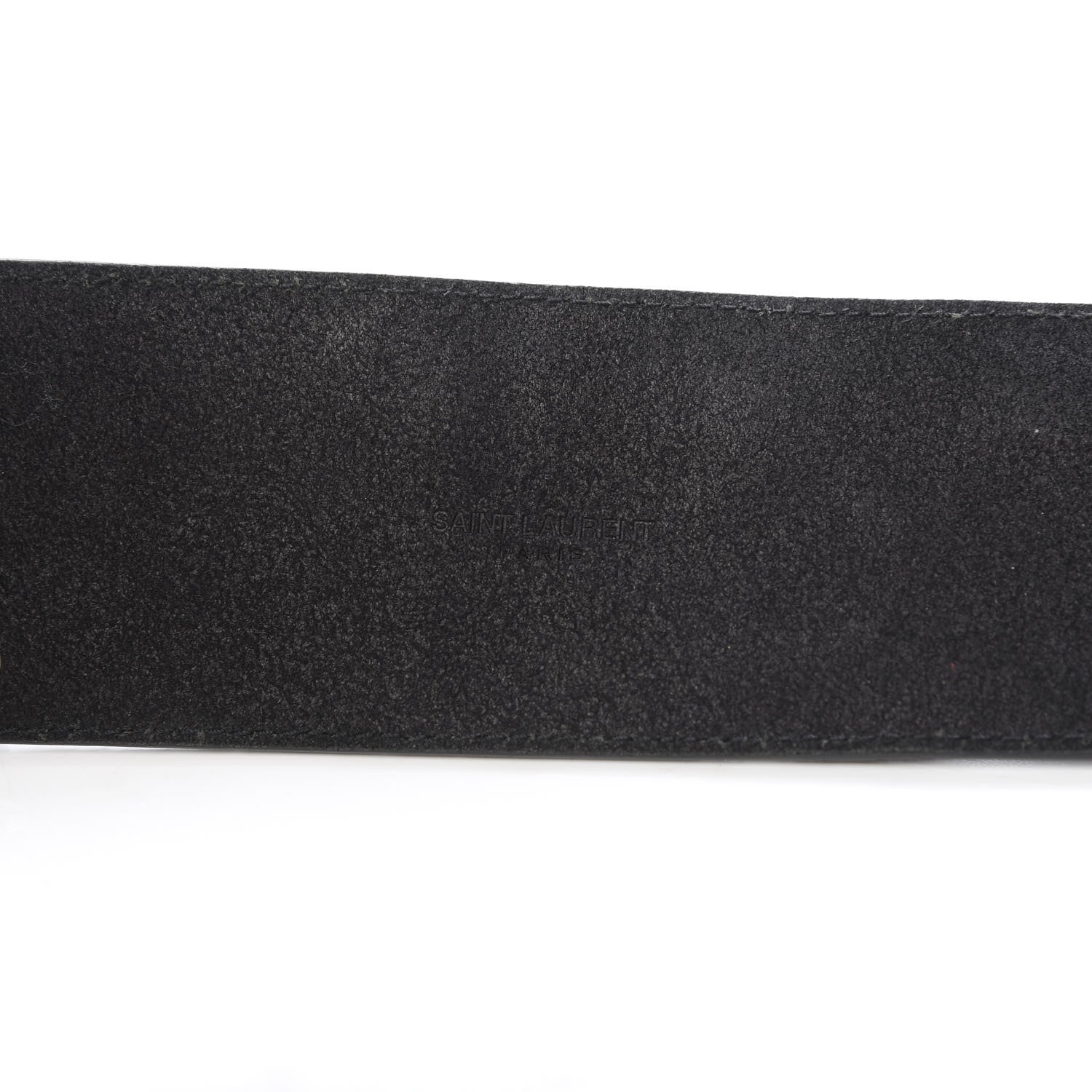 Saint Laurent Calfskin Zippered Snap Belt 85 Black 3 of 4