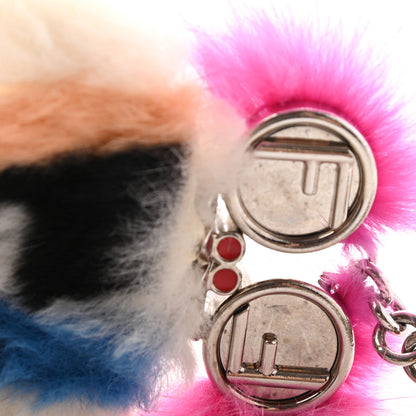 Fendi Rabbit Mink Fox Fur F is Fendi Teen Witch Bag Charm White Multicolor 5 of 5