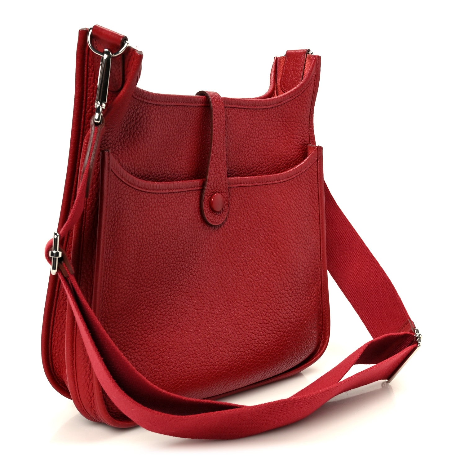Hermes Taurillon Clemence Evelyne III PM Rouge Grenat 3 of 11