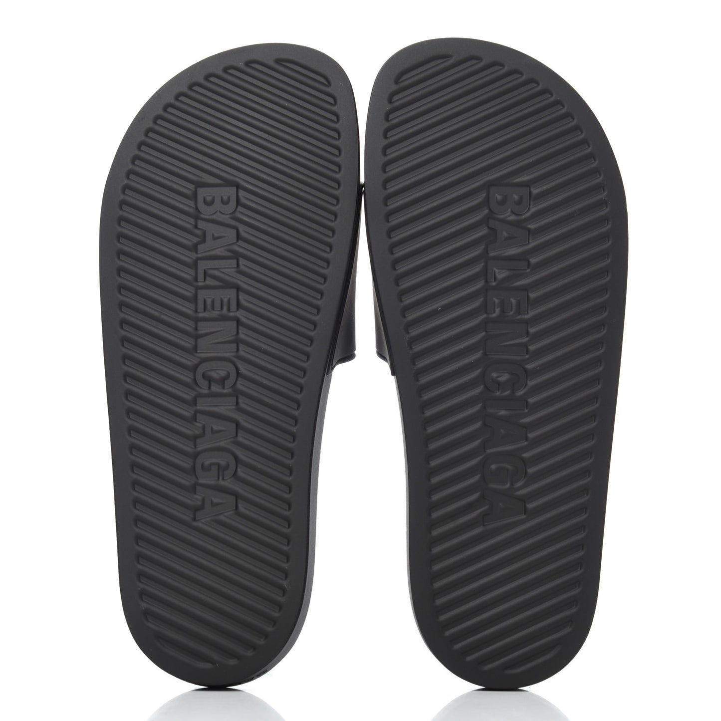 Rubber Womens BB Pool Slide Sandals 39 Black