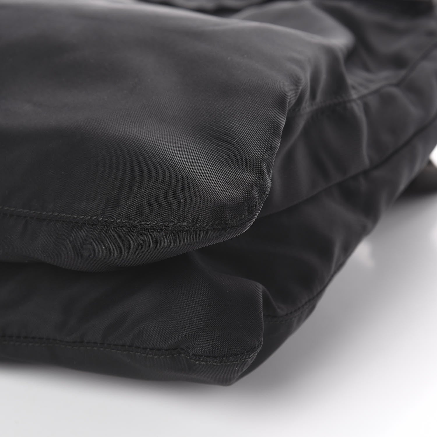 Prada Nylon Flat Messenger Bag Black 7 of 9