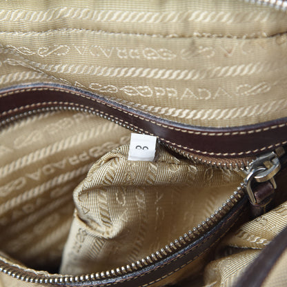 Prada Jacquard Logo Bauletto Corda Bruciato 8 of 18