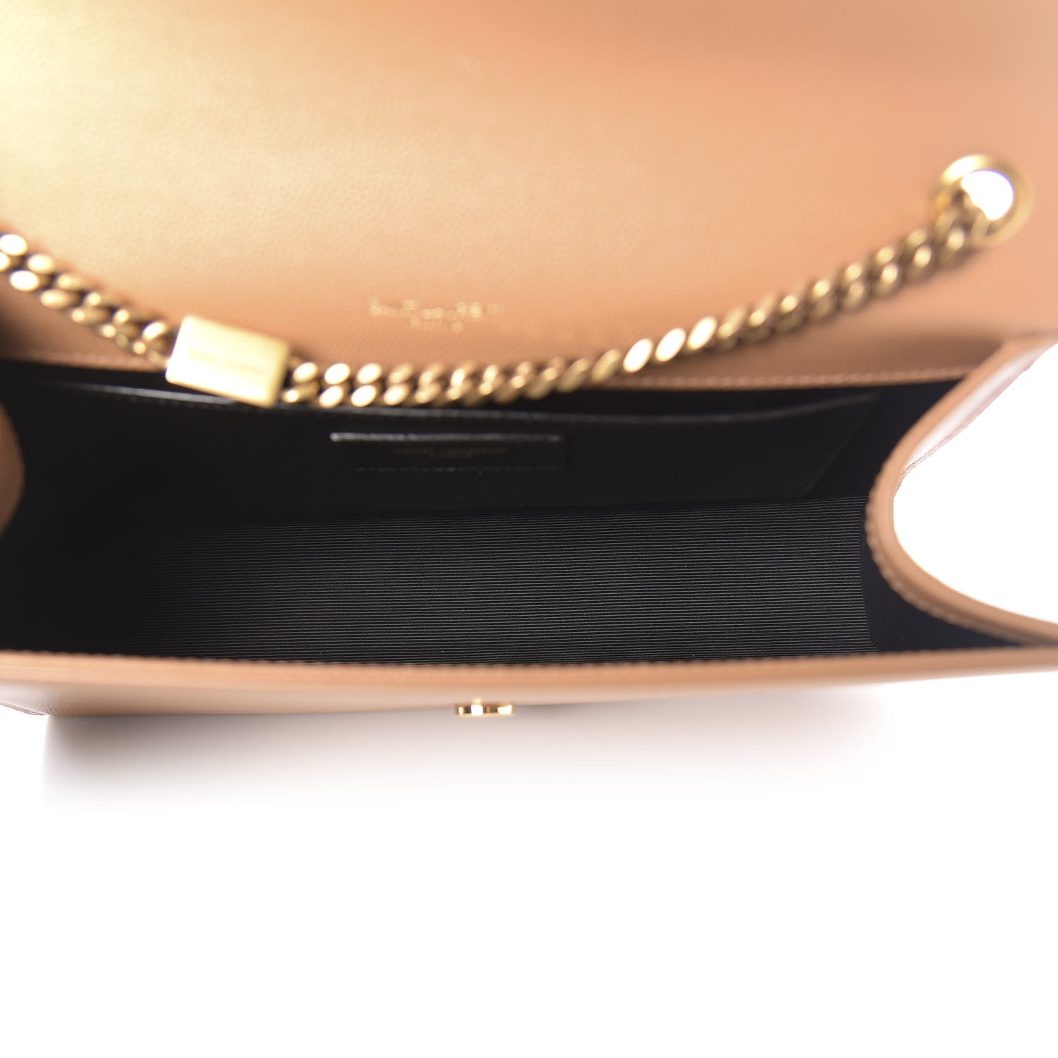 Saint Laurent Grain De Poudre Medium Monogram Kate Satchel Dark Beige 5 of 11