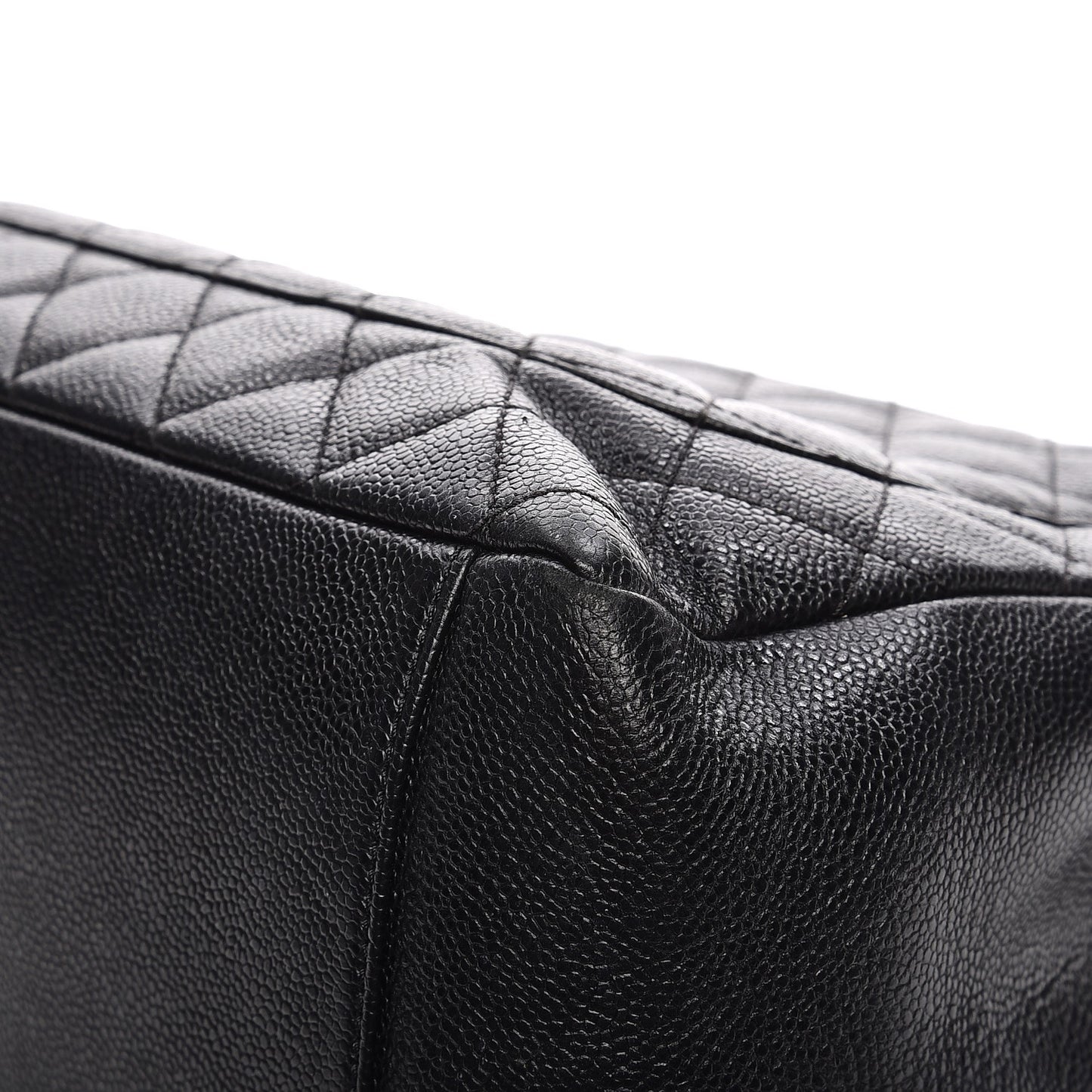 Caviar Quilted Grand Shopping Tote GST Black