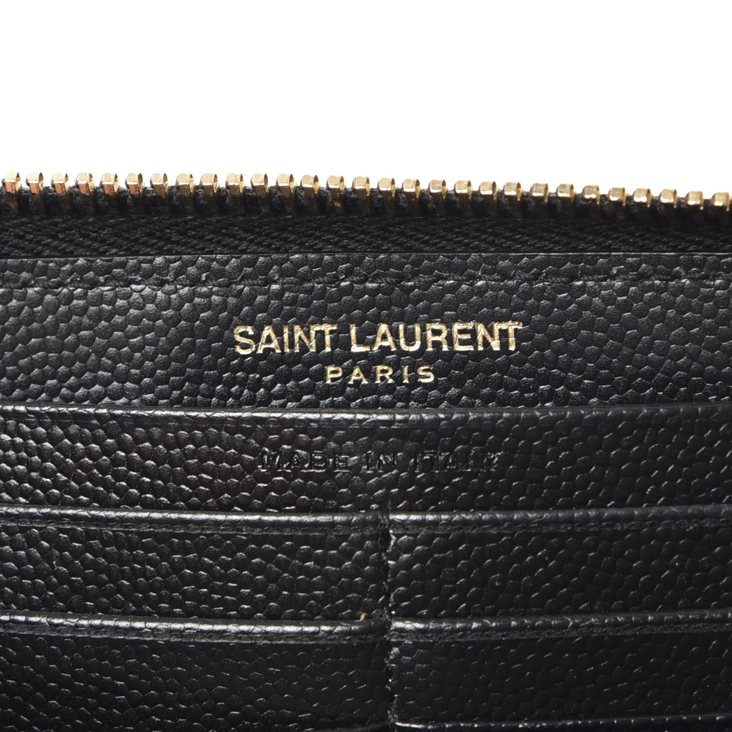 Grain De Poudre Matelasse Chevron Monogram Zip Around Wallet Black