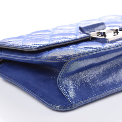 Christian Dior Metallic Calfskin Cannage Miss Dior Promenade Pouch Blue 9 of 10
