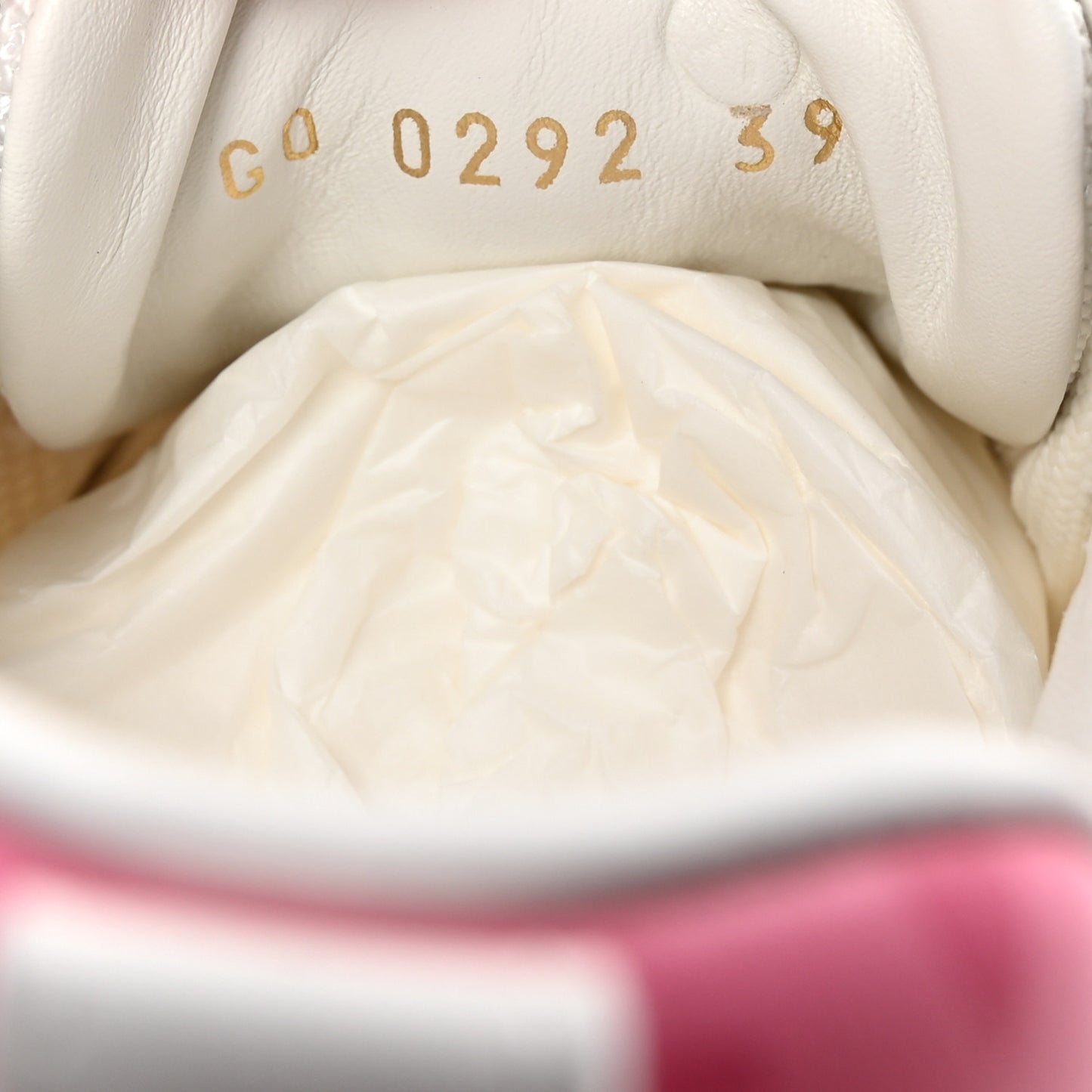 Calfskin Monogram Run Away Sneakers 39 White Pink