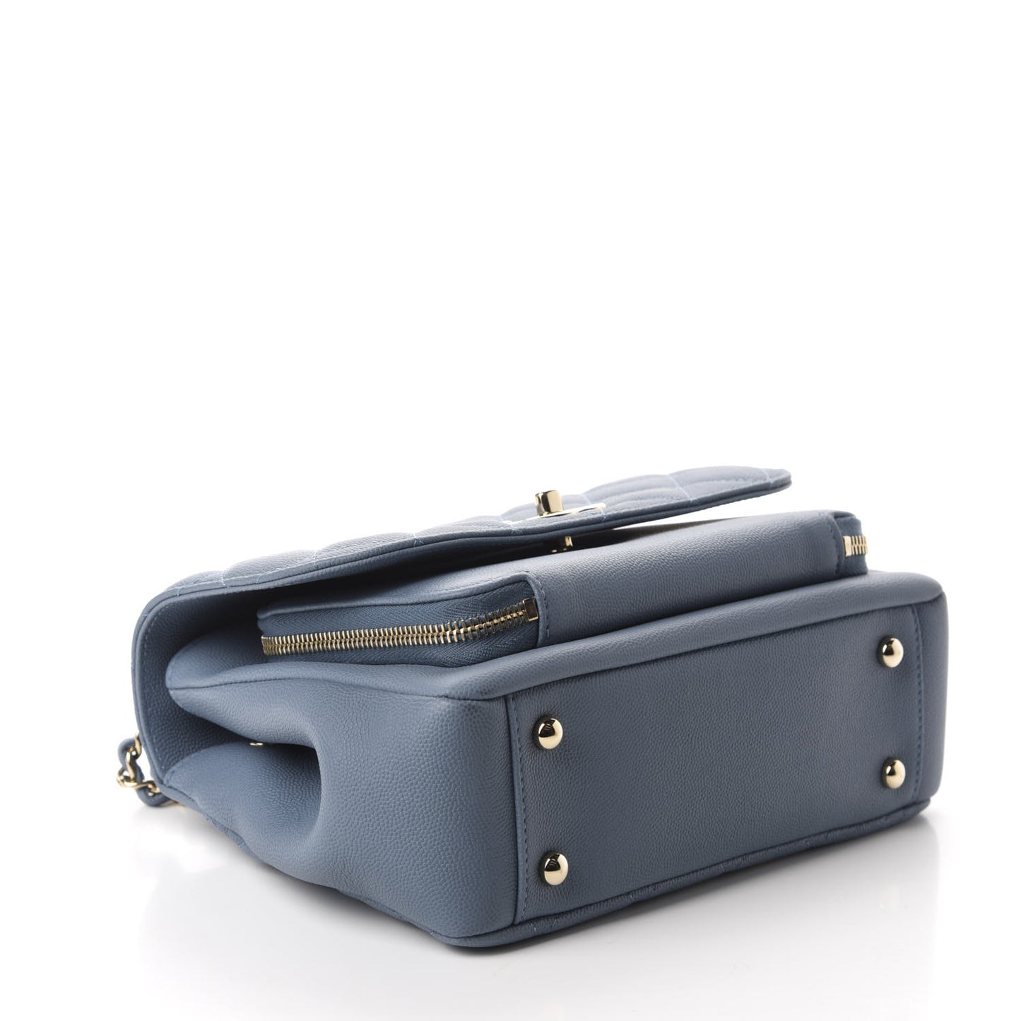 Caviar Quilted Medium Business Affinity Flap Blue