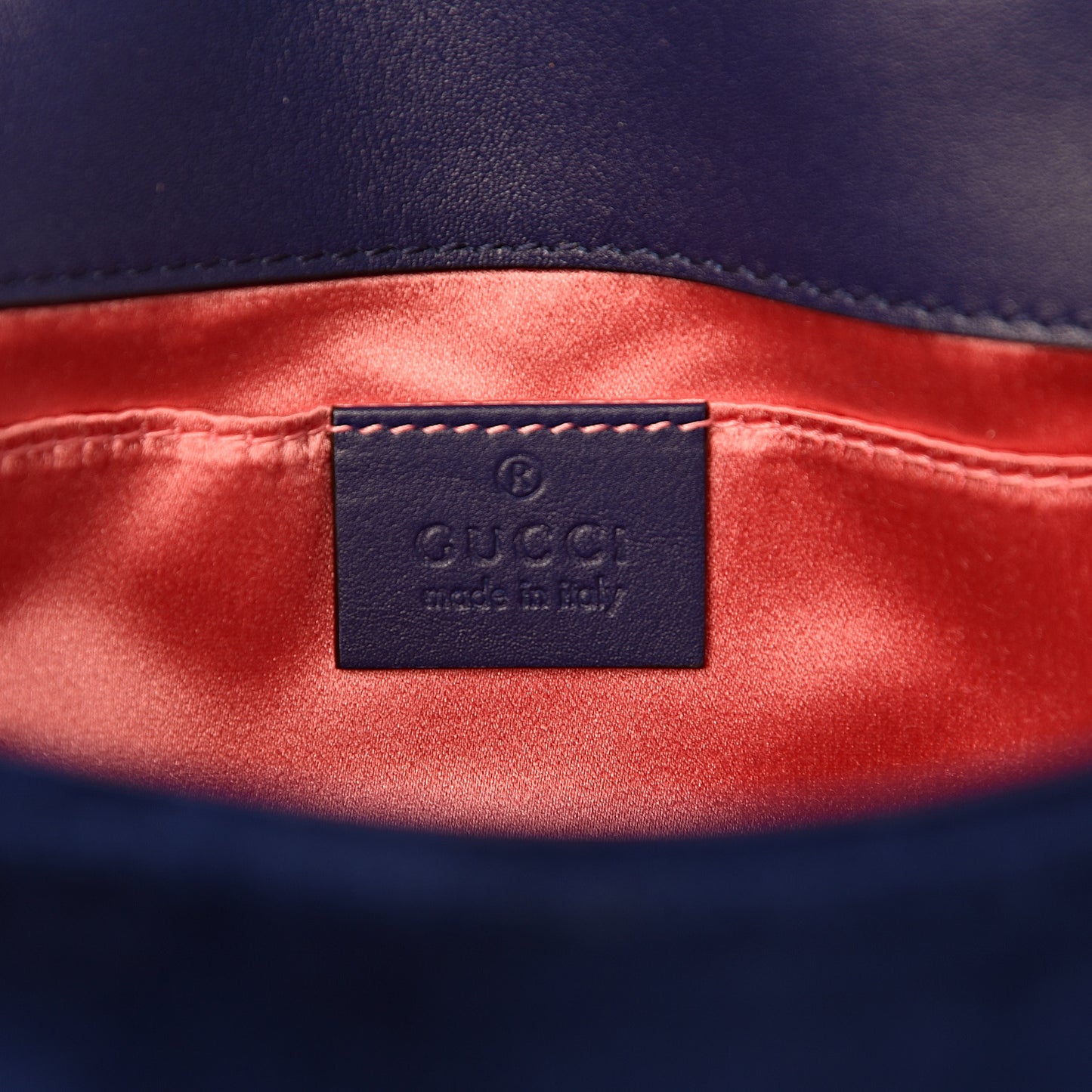 Velvet Matelasse Mini GG Marmont Shoulder Bag Cobalt Blue