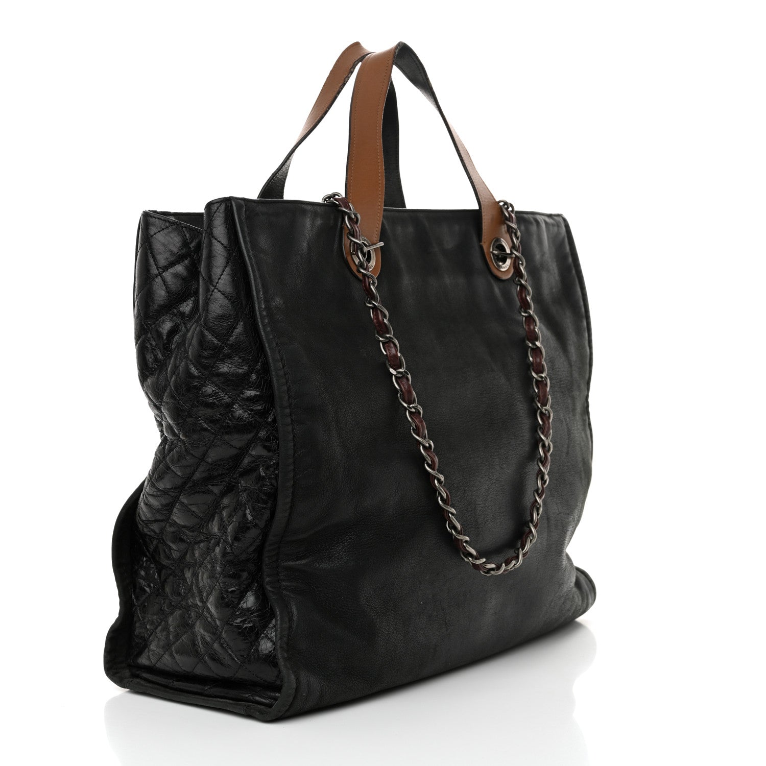 Chanel Iridescent Calfskin In the Mix Tote Black 3 of 16