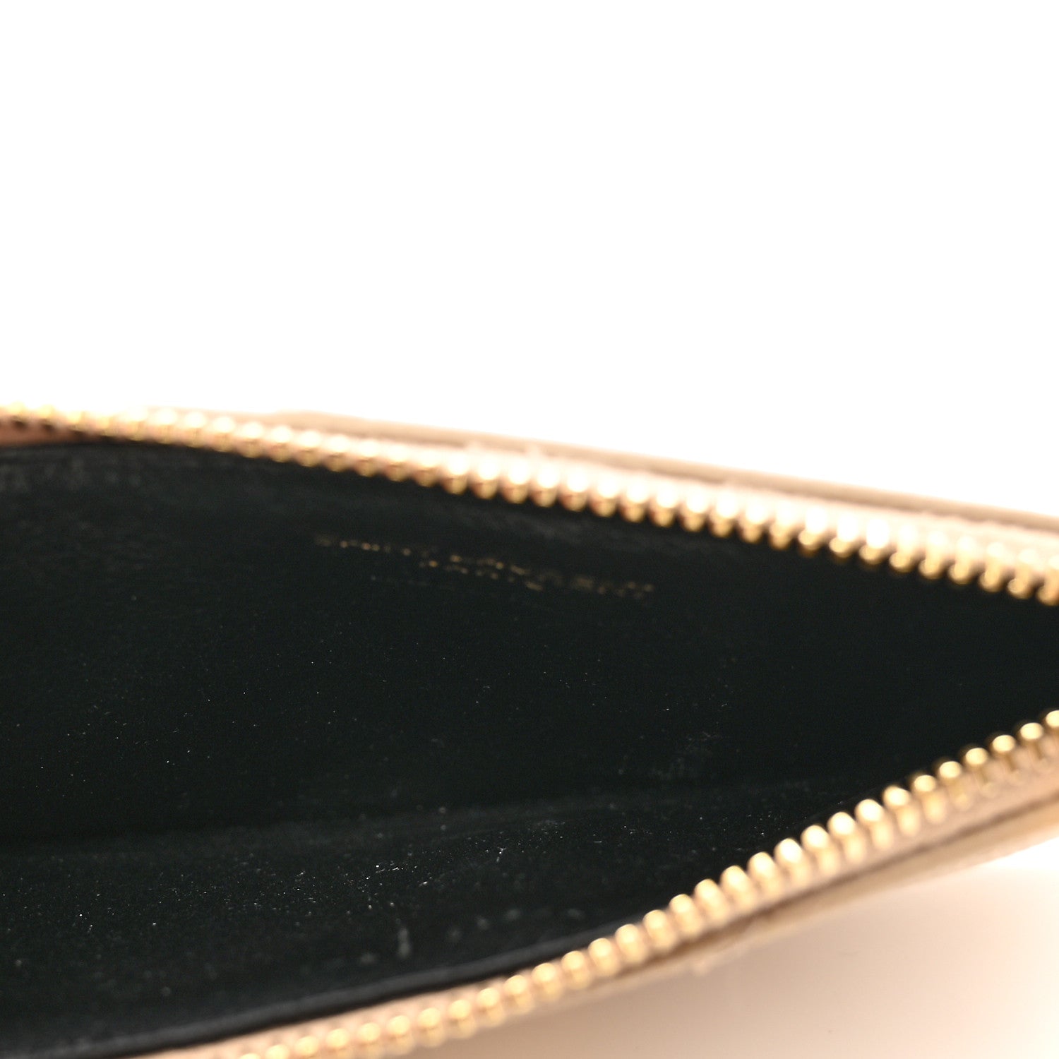 Saint Laurent Grain De Poudre Matelasse Chevron Monogram Fragments Zippered Card Case Deep Beige 6 of 8