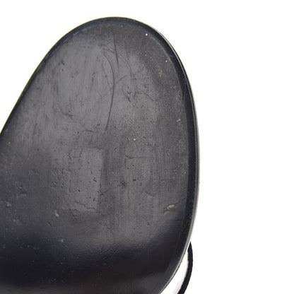 Louis Vuitton Satin Mini Monogram Heeled Sandals 38.5 Black 10 of 10