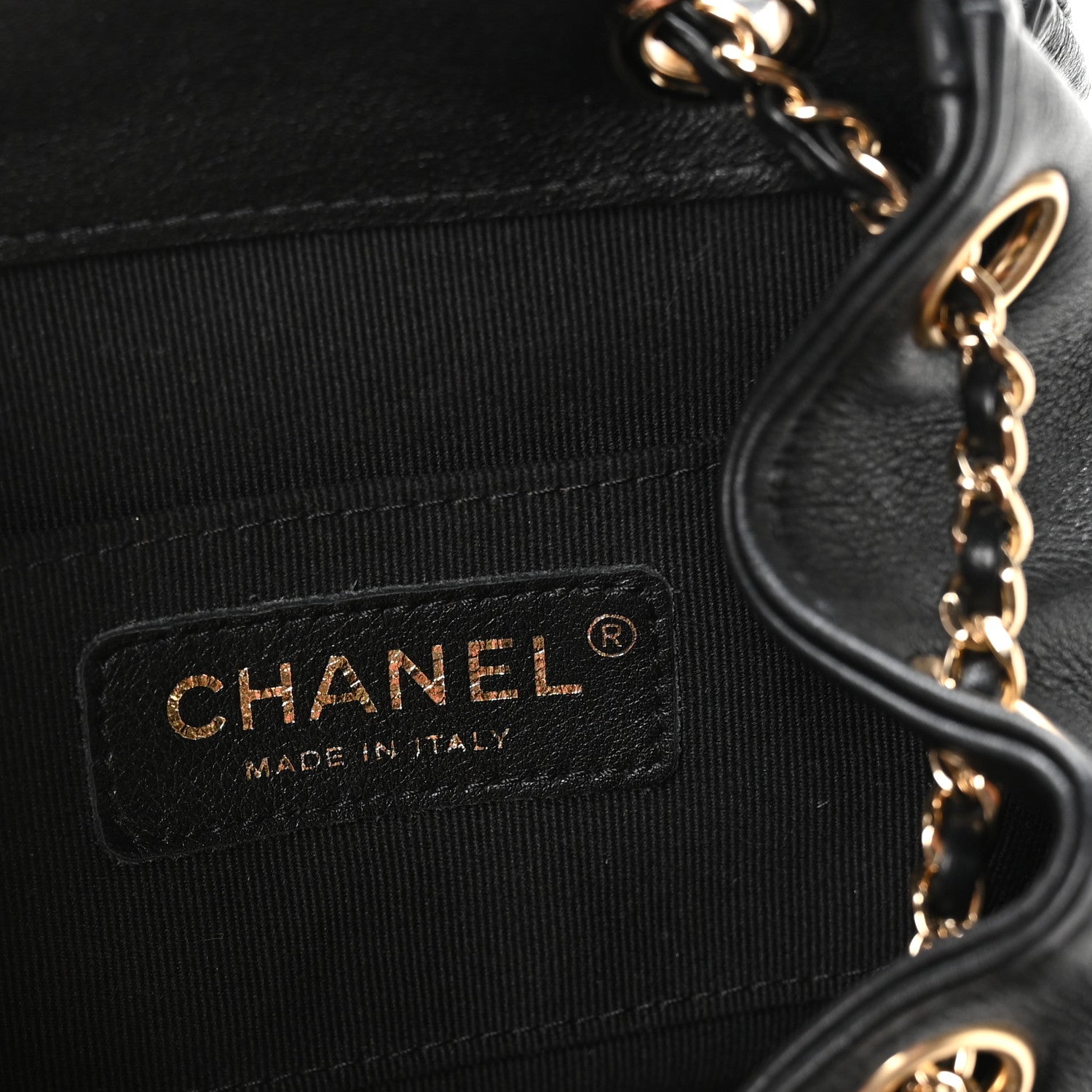 Chanel Glazed Aged Calfskin Quilted Small Duma Drawstring Backpack Black 5 of 9