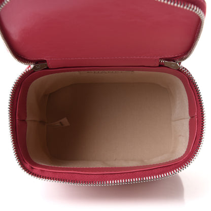 Chanel Calfskin Raffia Small Take Away Vanity Case Bag Pink Beige 5 of 9