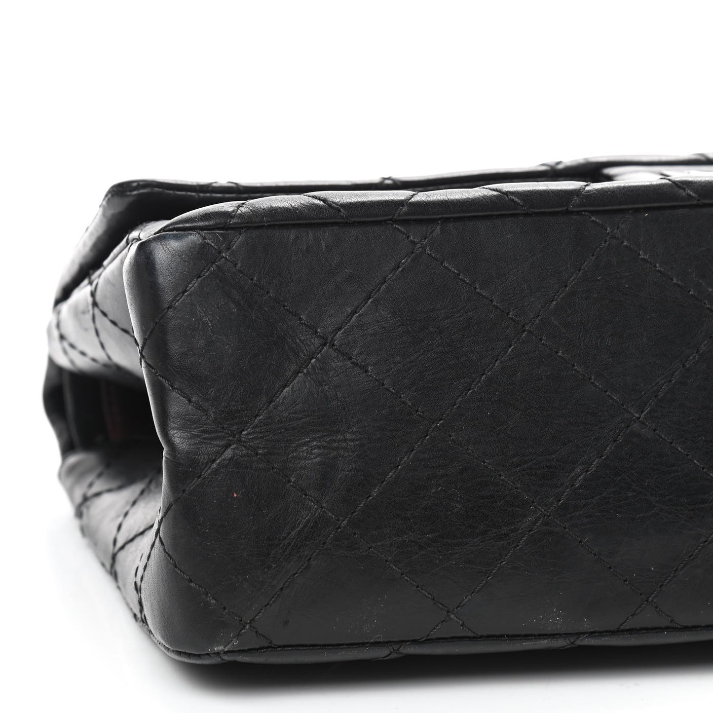 Aged Calfskin Quilted 2.55 Reissue 226 Flap Black