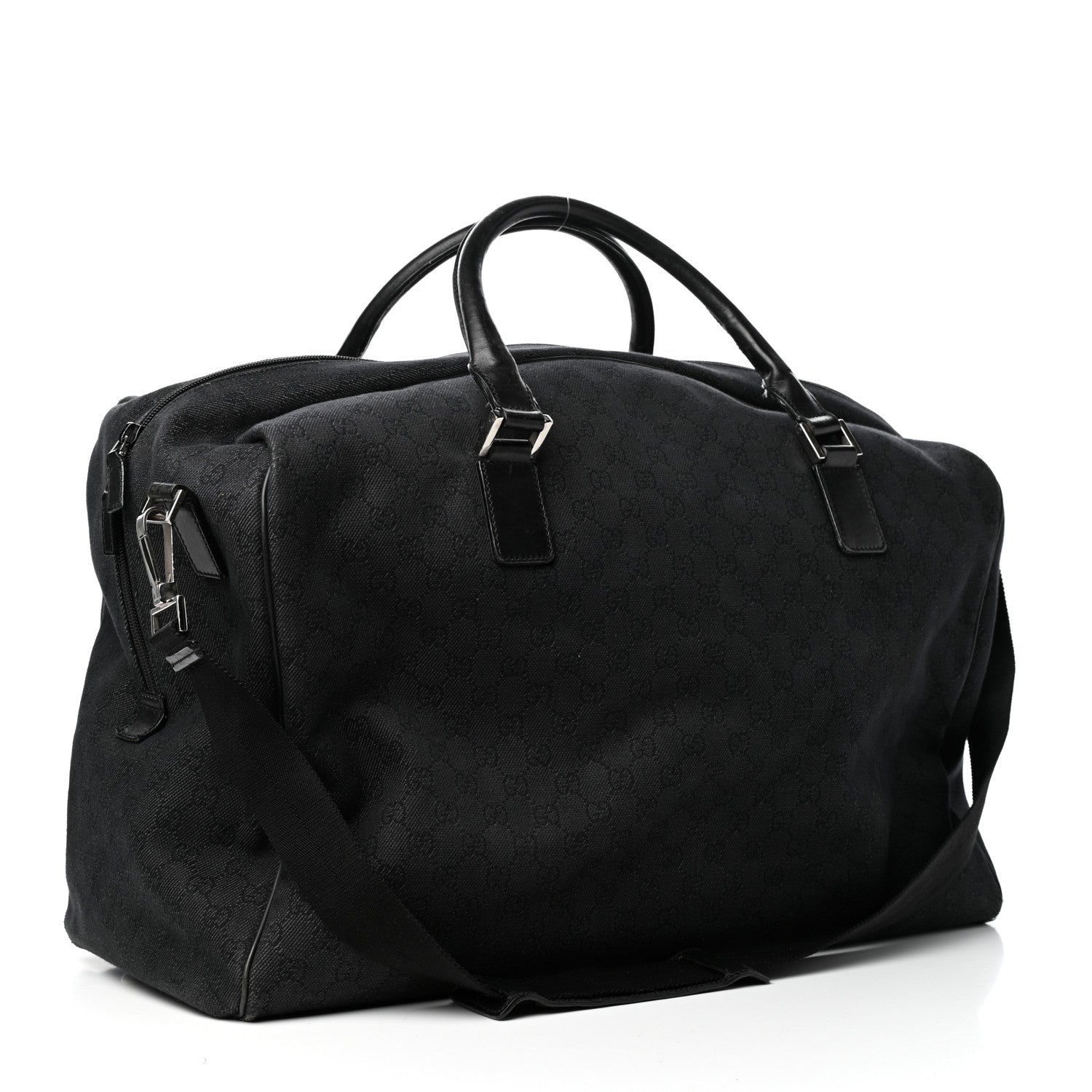 Gucci Denim Monogram Large Duffle Black 2 of 9