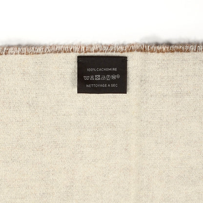 Hermes Cashmere Fringe Scarf Noisette Ecru 4 of 4