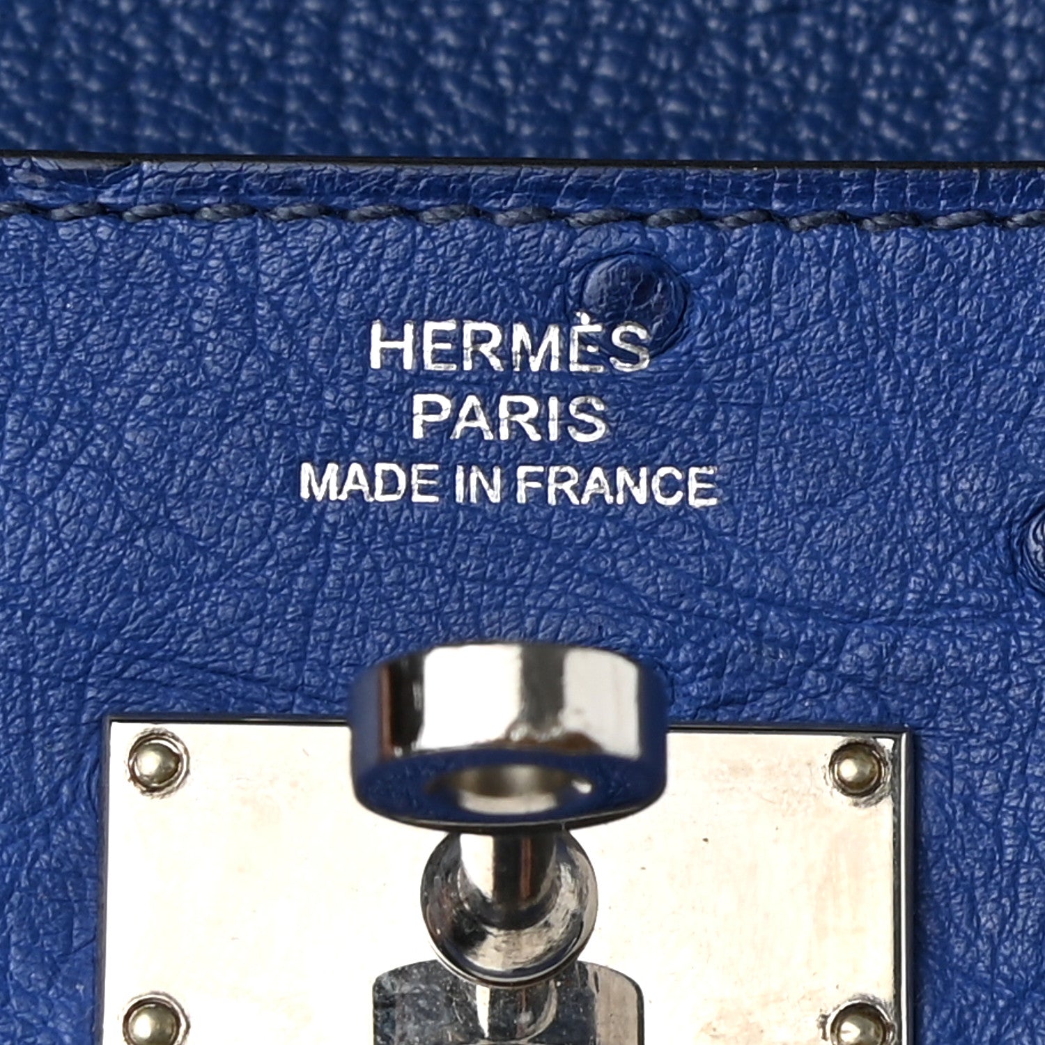 Hermes Ostrich Kelly Longue Wallet Bleu Saphir 6 of 8