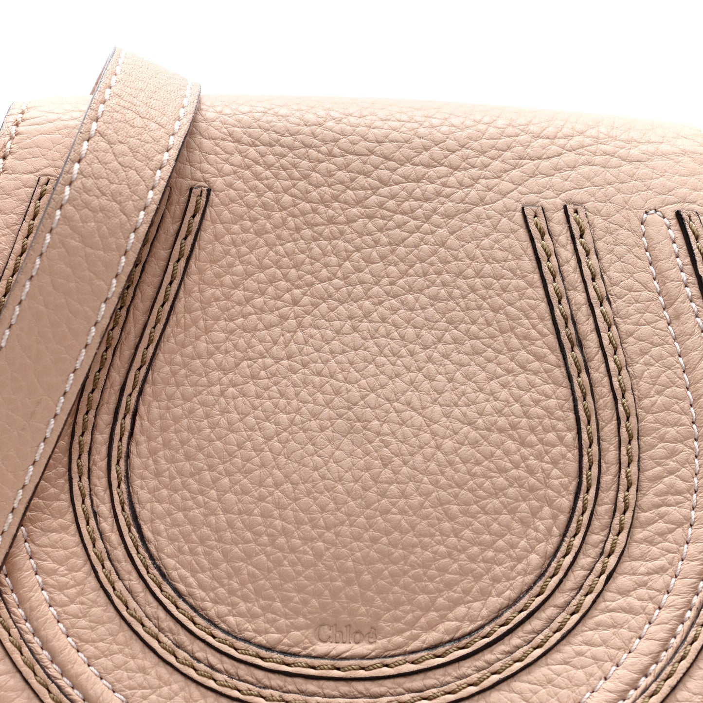 Calfskin Mini Marcie Round Crossbody Bag Blush Nude