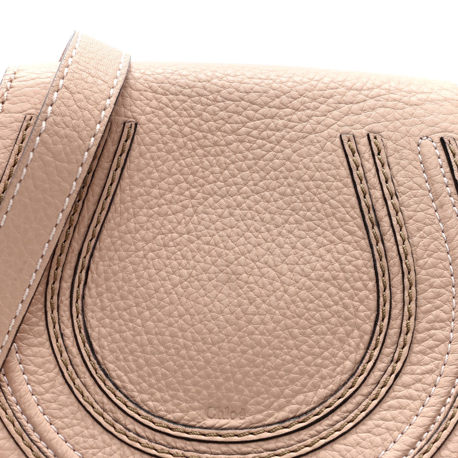 Chloe Calfskin Mini Marcie Round Crossbody Bag Blush Nude 7 of 9