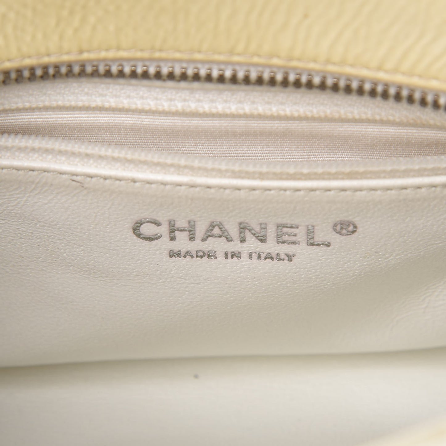 Patent Quilted Tote White