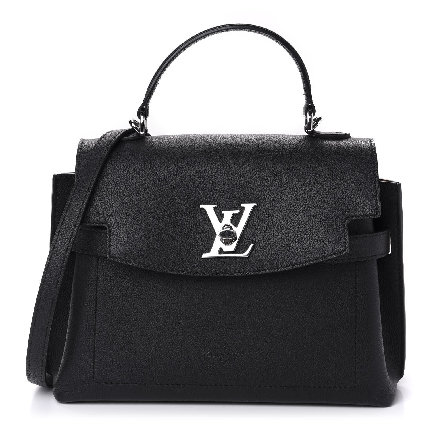 Louis Vuitton Calfskin Lockme Ever BB Black 1 of 12