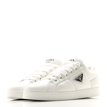 Prada Soft Nappa Triangle Logo Low Top Sneakers 36 White 3 of 12