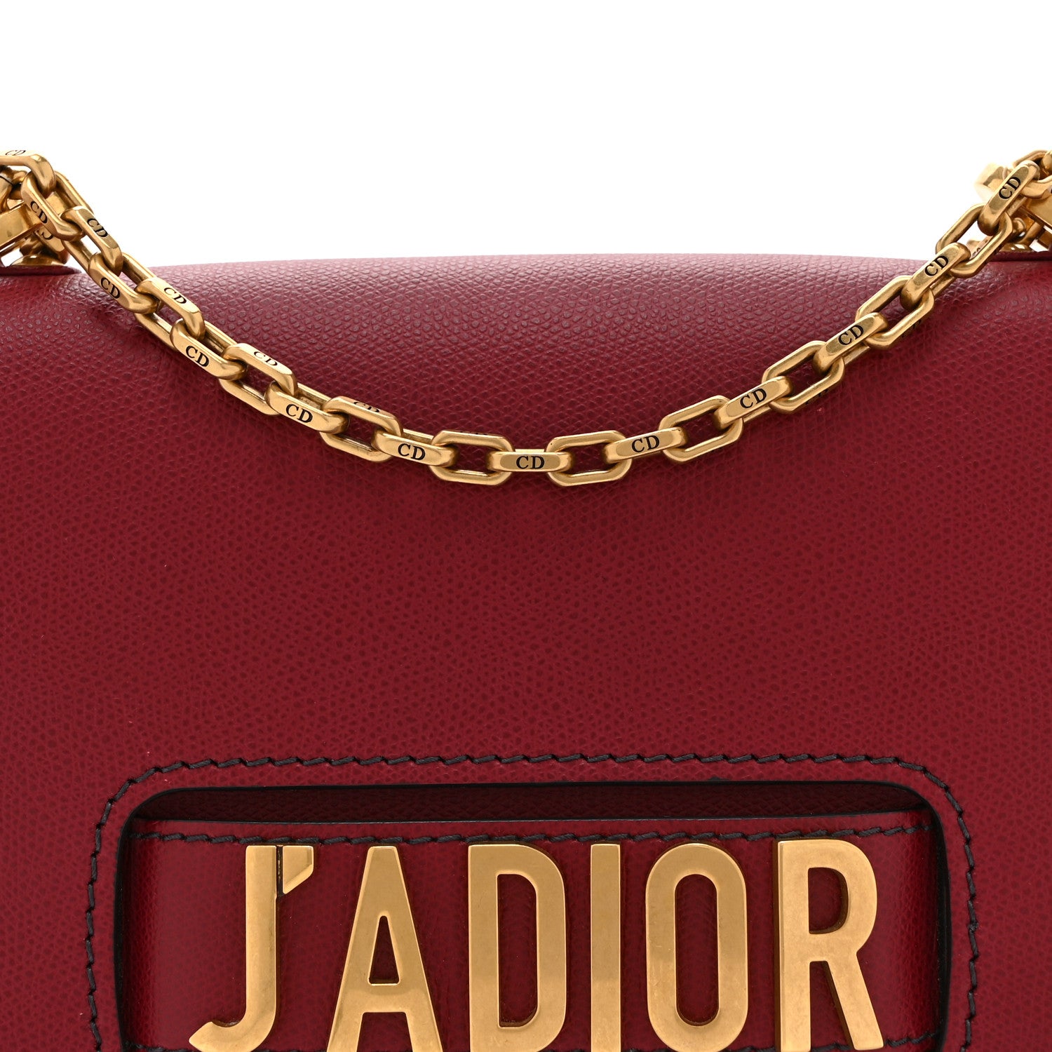 Christian Dior Grained Calfskin J'Adior Chain Flap Bag Red 8 of 10