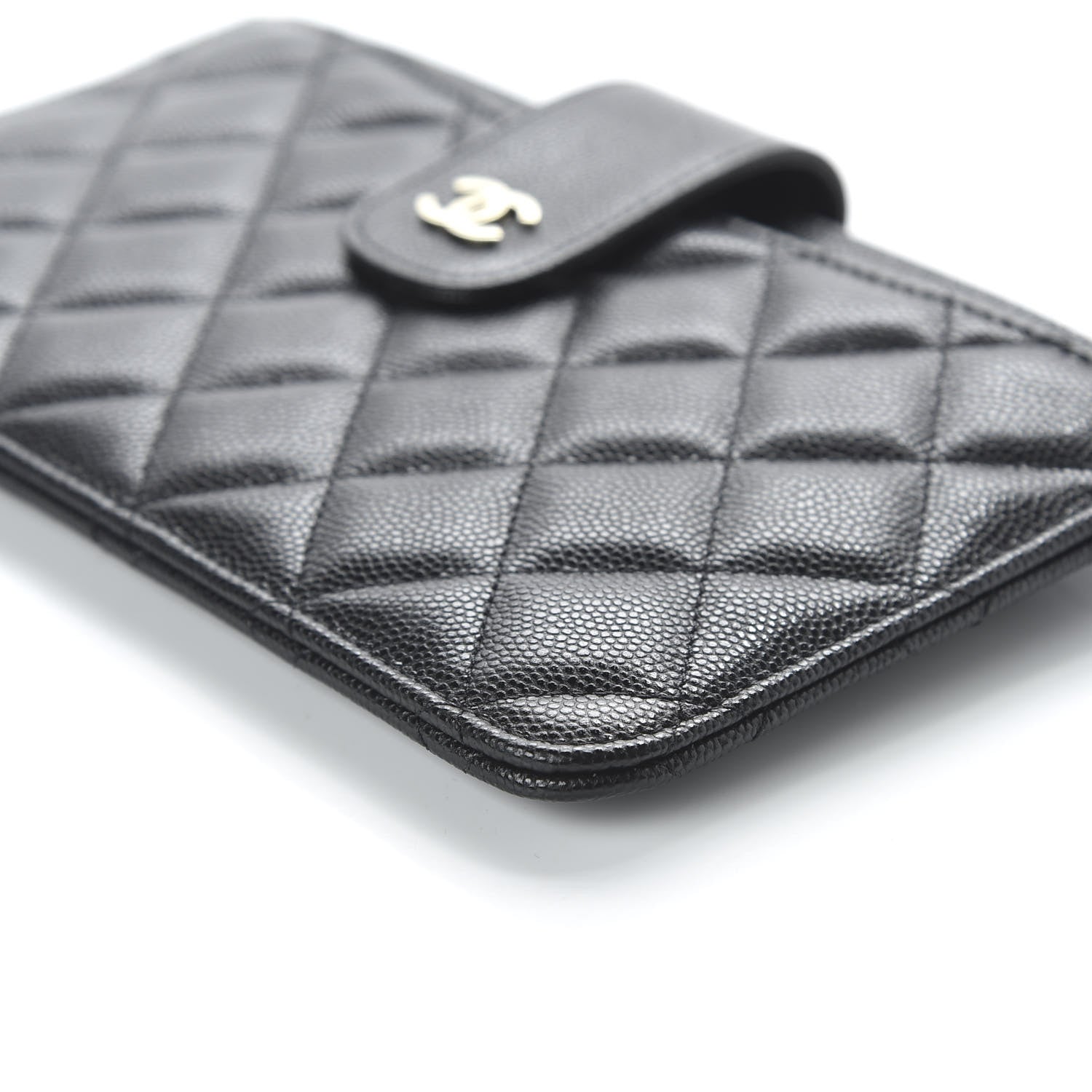 Chanel Caviar Quilted Classic Strap Pouch Black 7 of 12