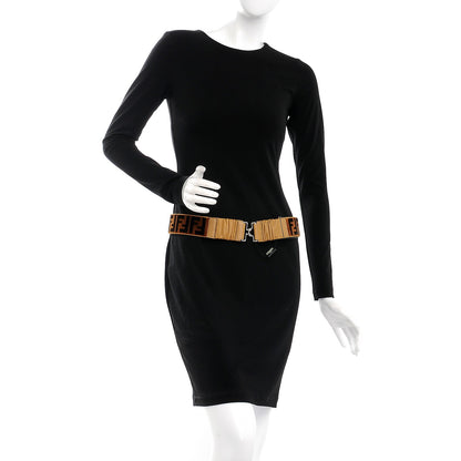 Fendi Velvet FF Belt 85 34 Tobacco 2 of 6