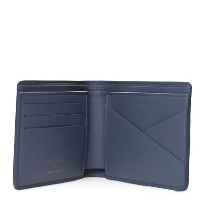 Louis Vuitton Calfskin Monogram Shadow Multiple Wallet Navy 5 of 6