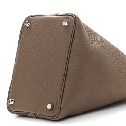 Hermes Taurillon Clemence Picotin Lock 18 PM Etoupe 10 of 11