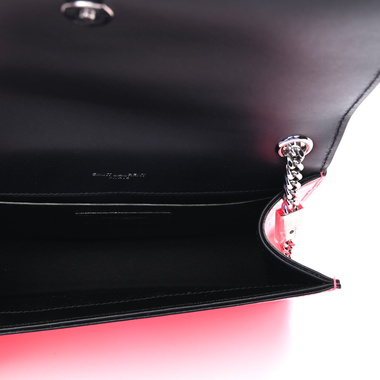 Patent Grain de Poudre Small Monogram Kate Satchel Neon Pink