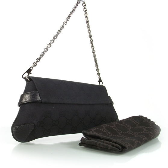 Gucci Monogram Horsebit Clutch Black 3 of 8