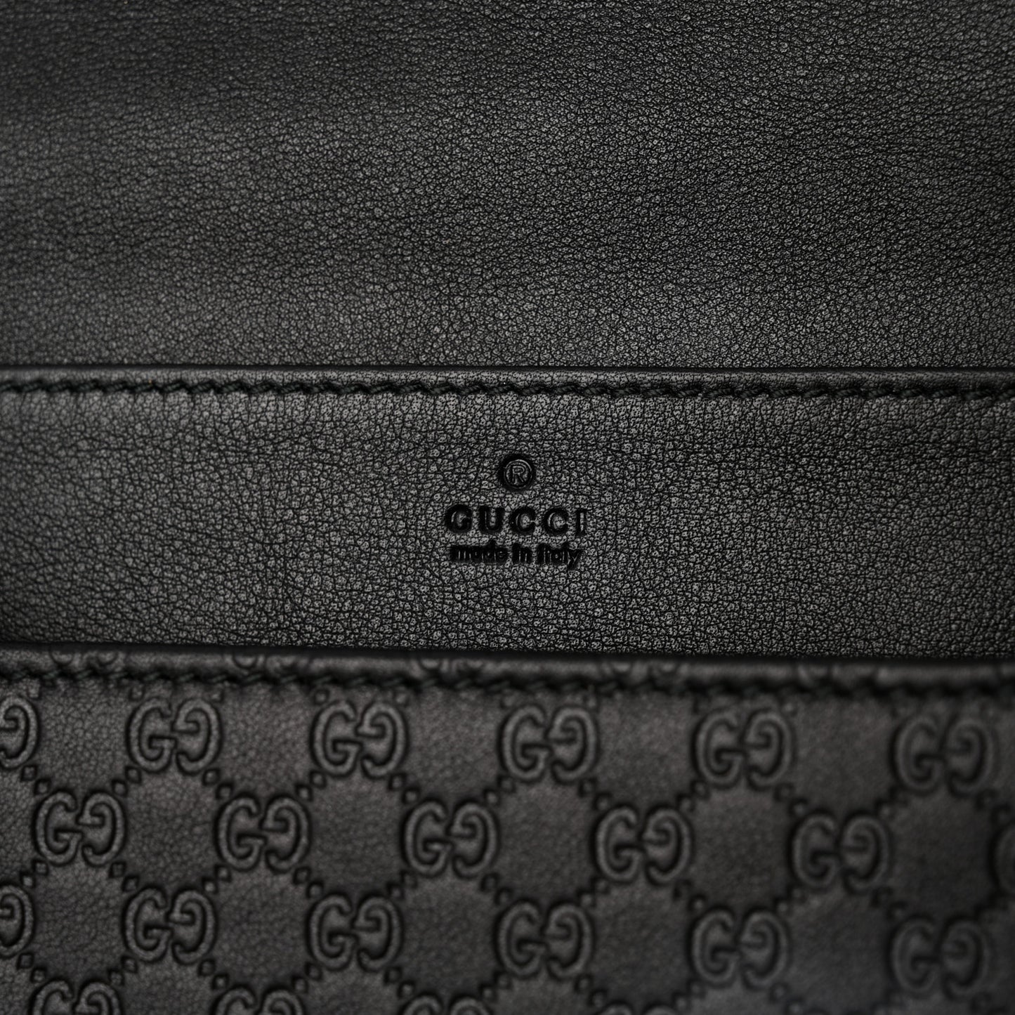 Microguccissima Travel Document Case Black
