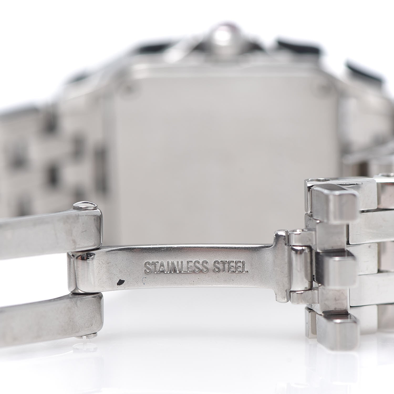 Cartier Stainless Steel Pink Mother of Pearl 20mm Santos Demoiselle Quartz Watch 8 of 8