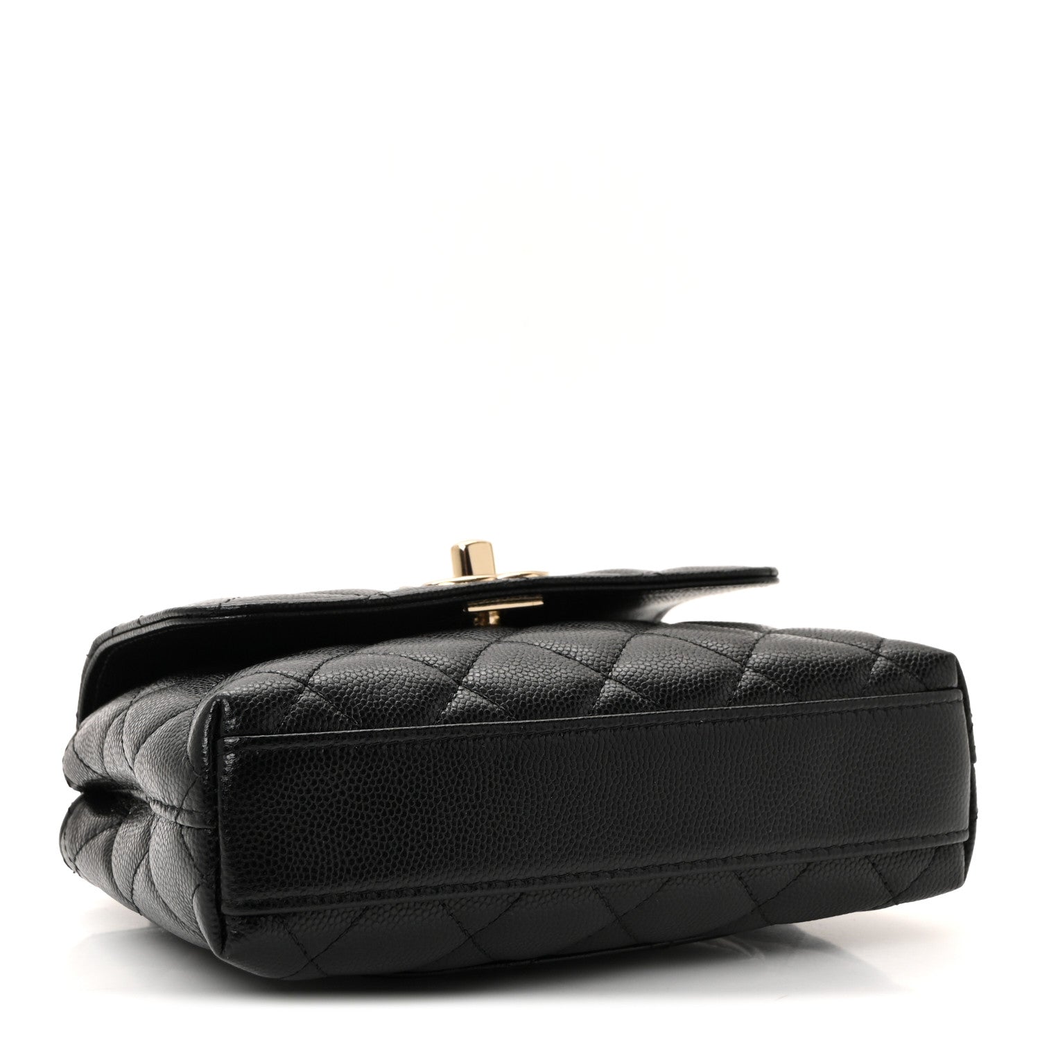 Chanel Caviar Quilted Coco Handle Clutch With Chain Black 4 of 10