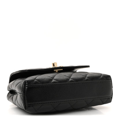 Chanel Caviar Quilted Coco Handle Clutch With Chain Black 4 of 10