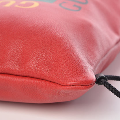 Gucci Calfskin Mens Logo Drawstring Backpack Red 12 of 12