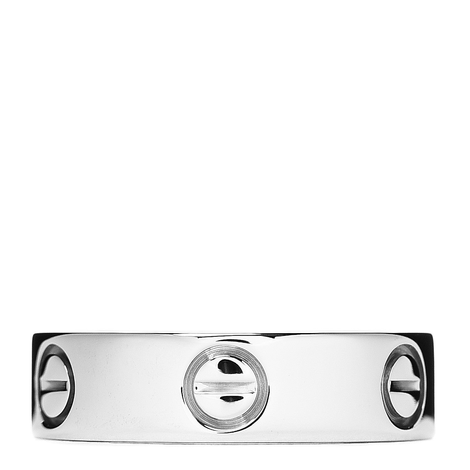 Cartier 18K White Gold 5.5mm LOVE Ring 53 6.5 1 of 3