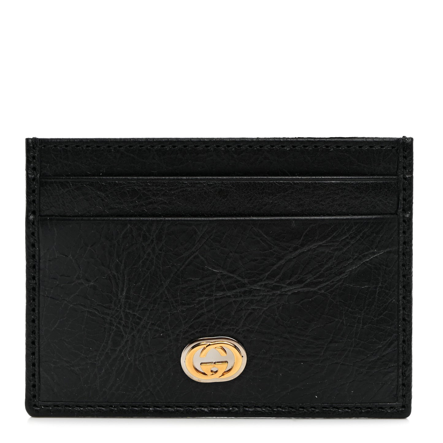 Azalea Calfskin Marina Card Holder Black