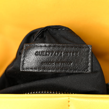 Saint Laurent Lambskin Quilted Medium Loulou Puffer Monogram Chain Satchel Saffran 7 of 10
