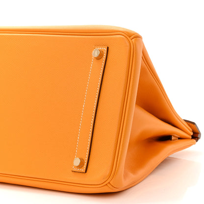 Hermes Epsom Candy Birkin 35 Jaune D'Or Feu 10 of 12
