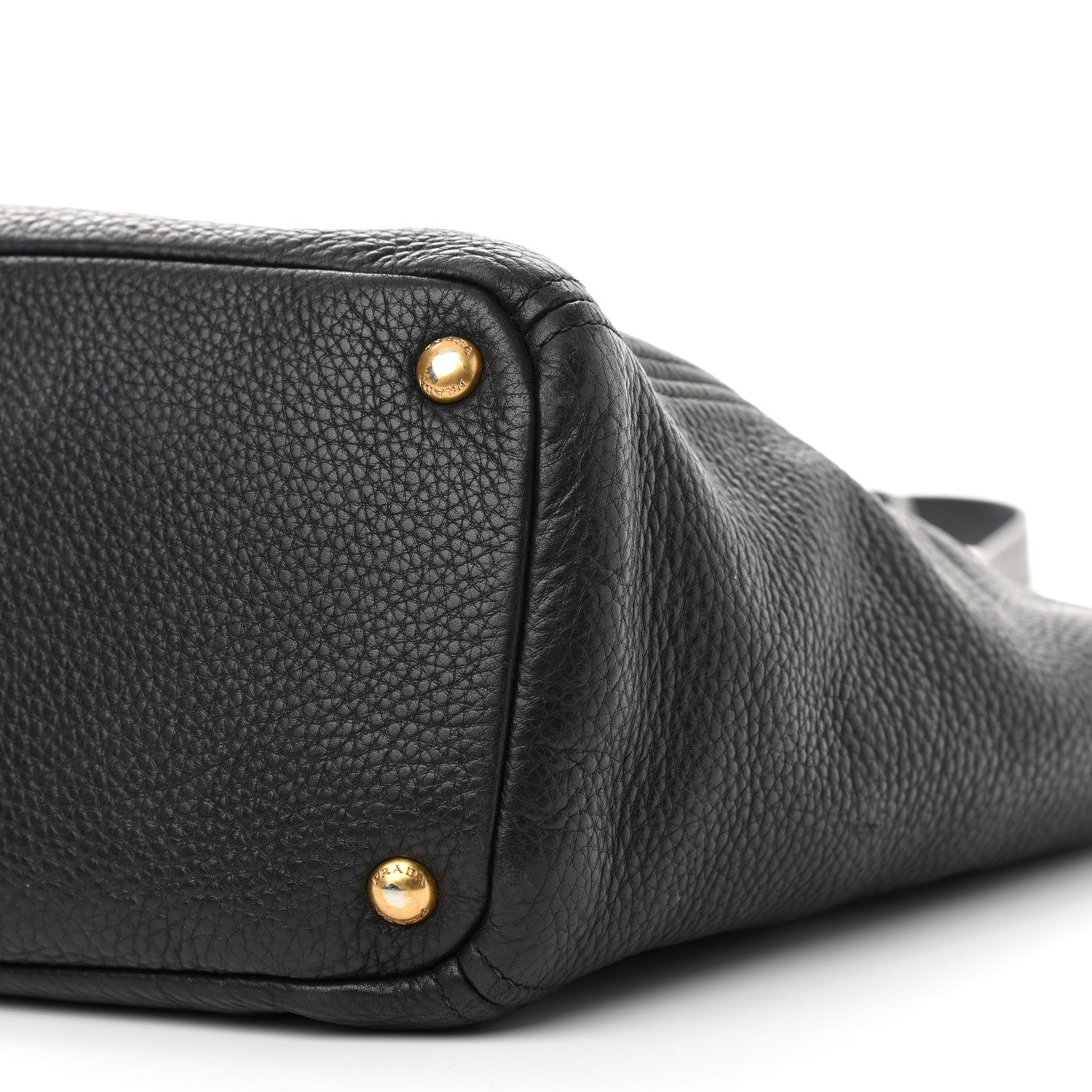 Prada Vitello Daino Side Pocket Tote Black 13 of 15