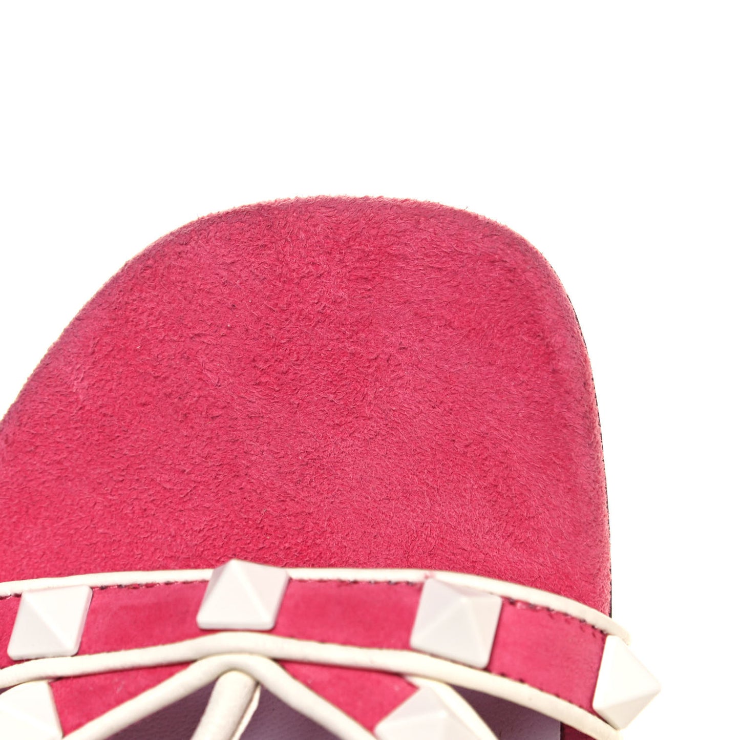 Suede Free Rockstud Ankle T-Strap 105mm Sandals 36.5 Shadow Pink White