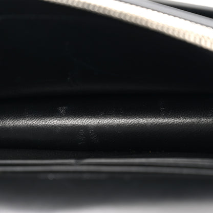 Saint Laurent Calfskin Lizard Embossed Monogram Sunset Chain Wallet Black 5 of 10