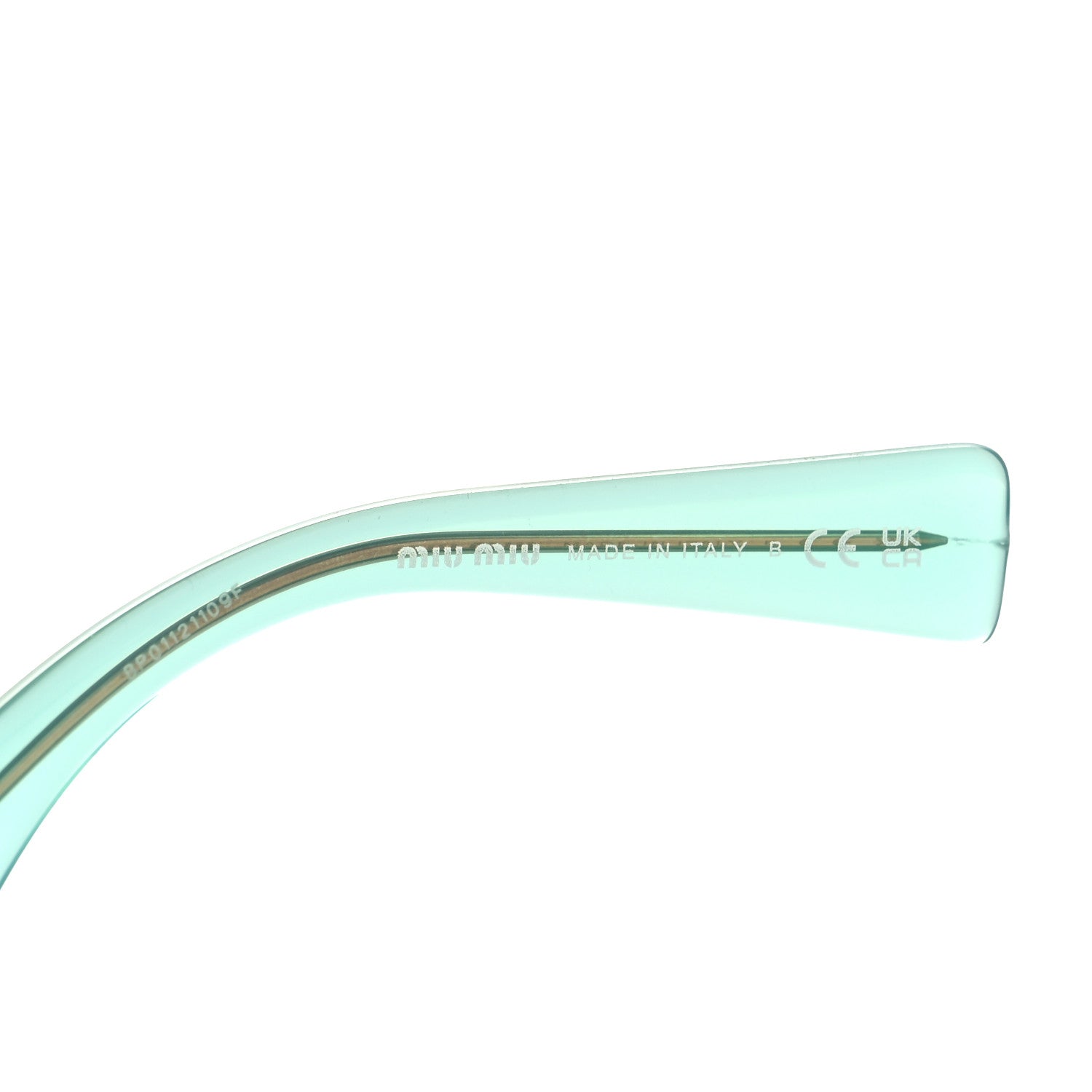 Miu Miu Acetate Rectangle Sunglasses SMU 07YS Opal Anise 5 of 7