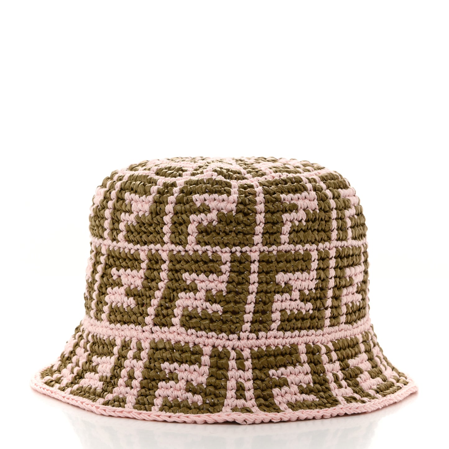 Cotton Rayon FF Woven Bucket Hat S/M Pink Khaki