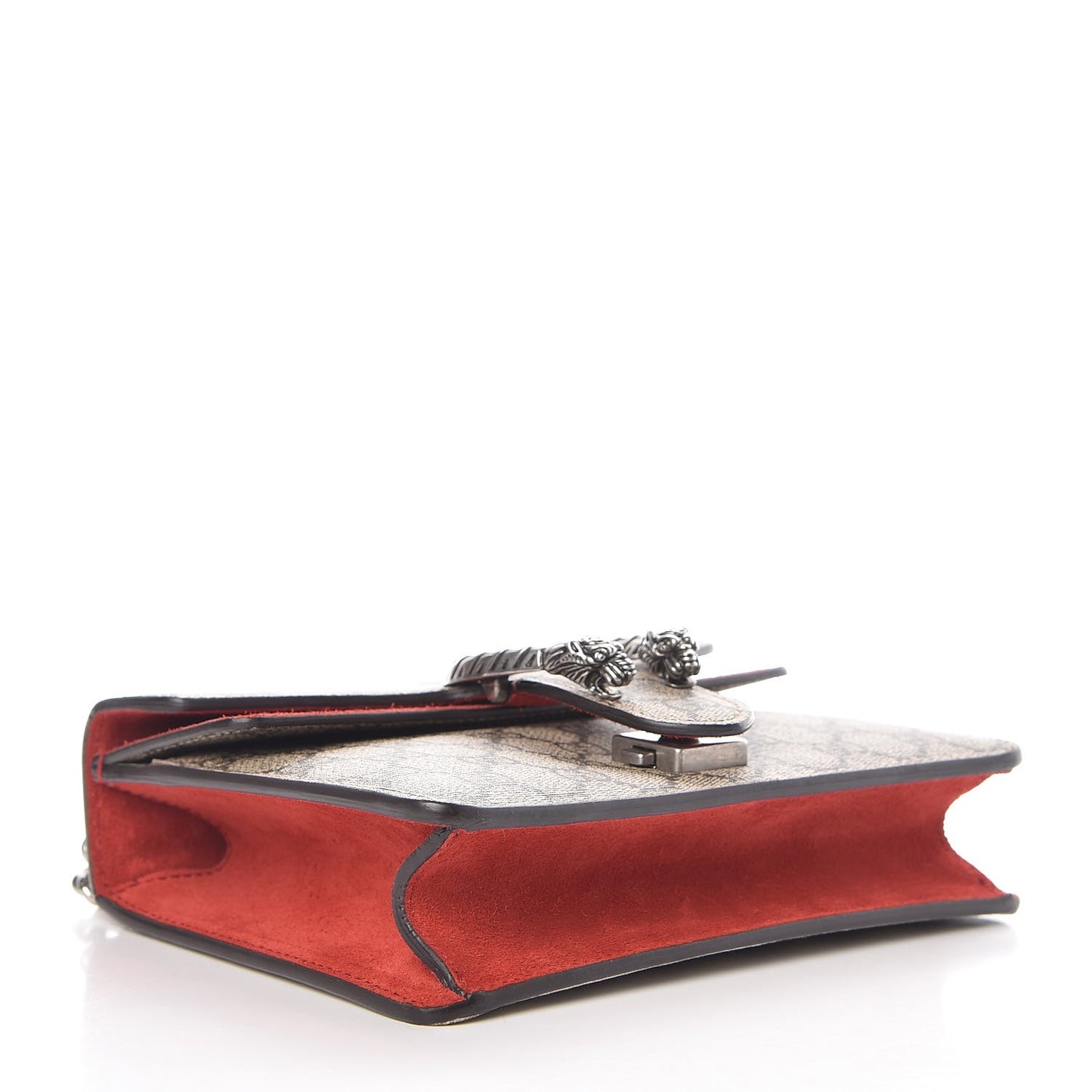 GG Supreme Monogram Mini Dionysus Shoulder Bag Hibiscus Red