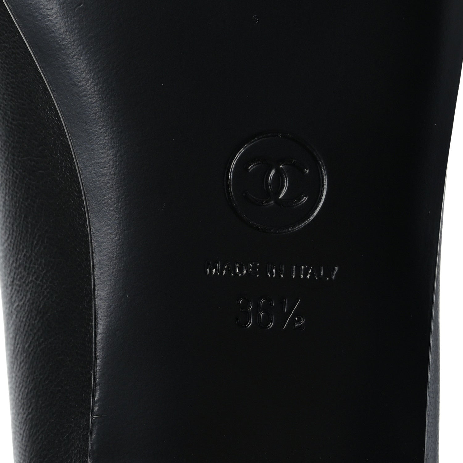 Chanel Lambskin Patent CC Cap Toe Ballerina Flats 36.5 Black 8 of 8